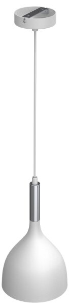 Lustr na lanku NOAK 1xE27/15W/230V bílá/chrom