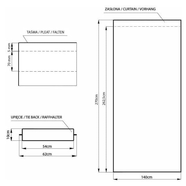 Šedobéžový dimout závěs 140x270 cm Kierra – Restilo