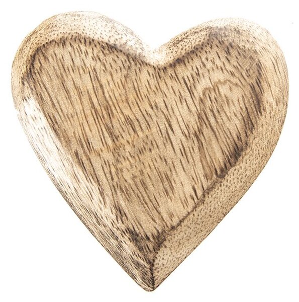 Dřevěné dekorativní srdce 7x7x2,3 cm