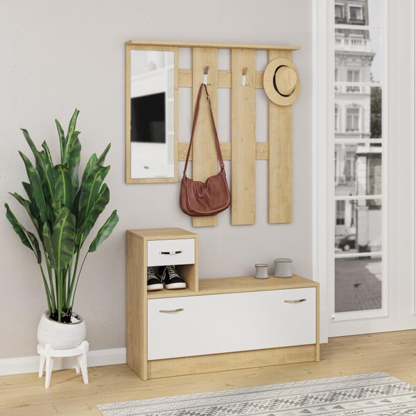 Předsíňová stěna Houseland Rudolf dub safírový/bílá