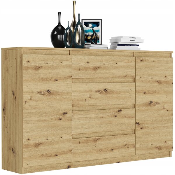 Komoda 160 cm zásuvky dveře skříňka FRAMIRE R-160-S4 artisan