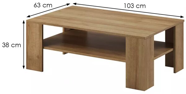 Piaski Konferenční stolek Sky II 103 cm dub Riviéra