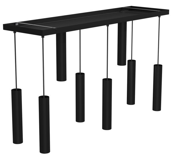 Lustr na lanku RAITO 8xGU10/8W/230V černá