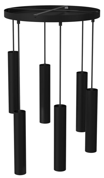 Lustr na lanku RAITO 6xGU10/8W/230V černá