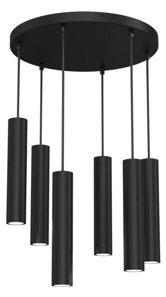 Lustr na lanku RAITO 6xGU10/8W/230V černá