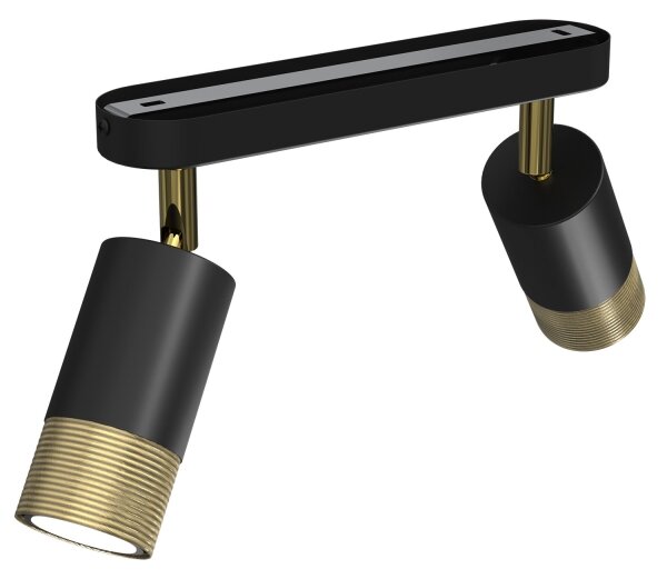Bodové svítidlo LINK 2xGU10/8W/230V černá/mosaz