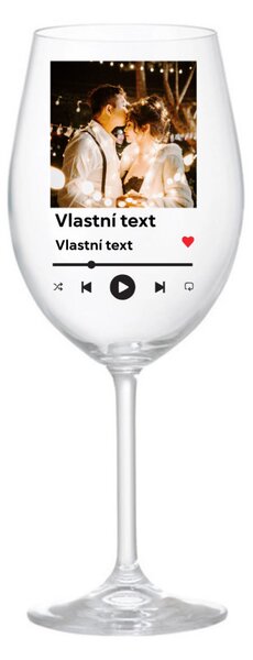 Personalizovaná sklenice s motivem přehrávače