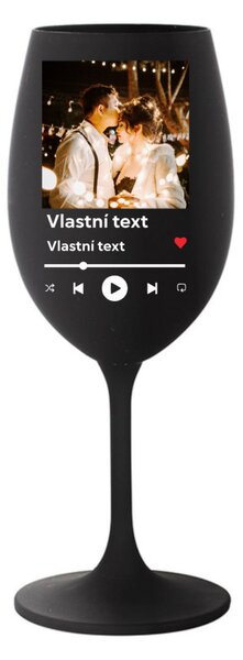 Personalizovaná sklenice s motivem přehrávače