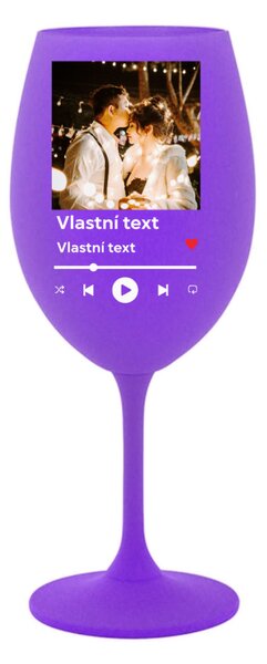 Personalizovaná sklenice s motivem přehrávače