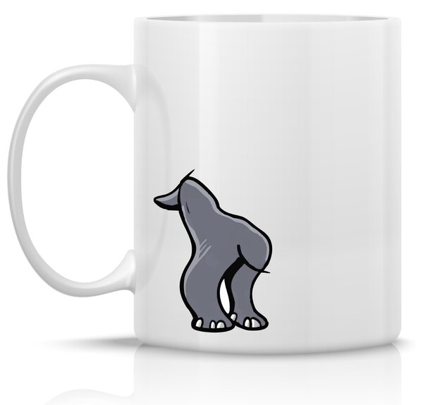 SLON - klasický bílý keramický hrníček 300 ml