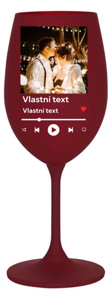 Personalizovaná sklenice s motivem přehrávače