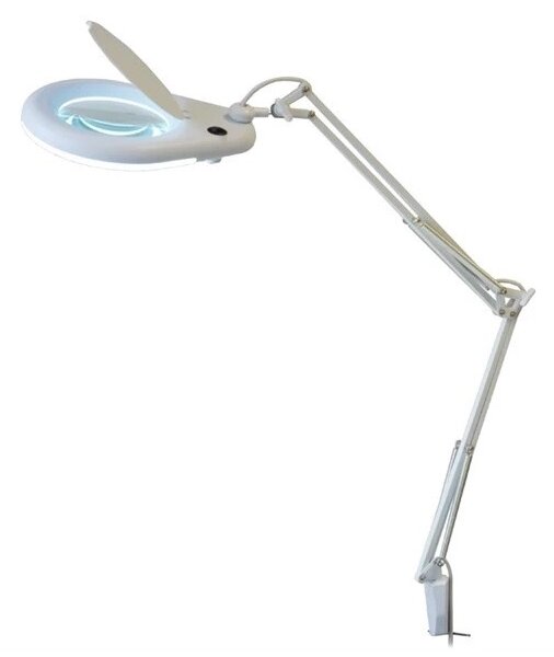 LED Stolní lampa s lupou LED/9W/230V bílá/chrom