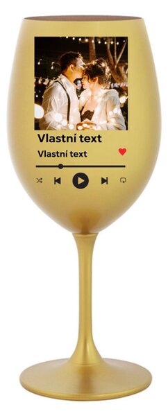Personalizovaná sklenice s motivem přehrávače
