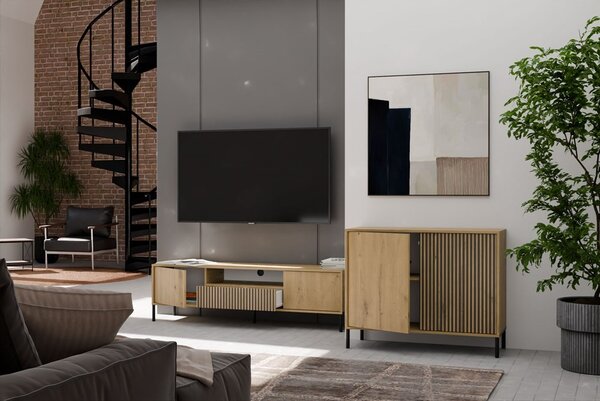 TP Living Komoda Kamaro 2D Slim 103 cm II dub Artisan/černá