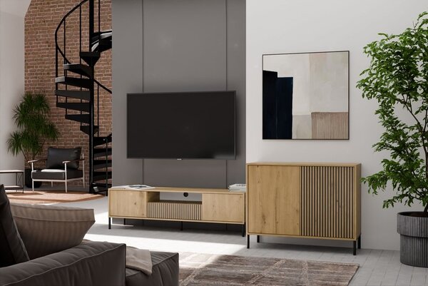 TP Living Komoda Kamaro 2D Slim 103 cm II dub Artisan/černá