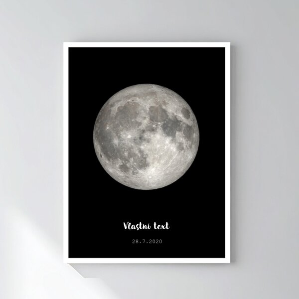 Personalizovaný magický fotoobraz v rámu - 30x40 - měsíční fáze