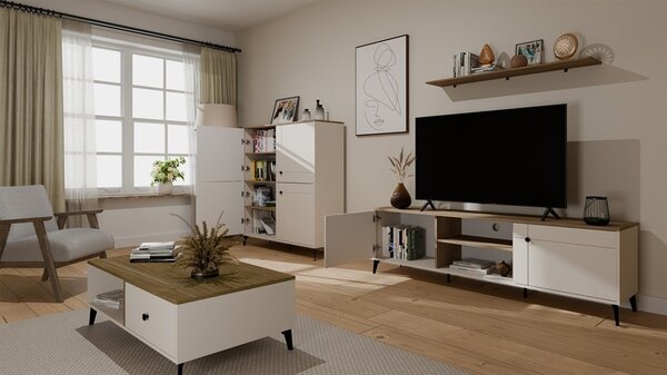 TP Living TV stolek Point 183 cm dub Castello/kašmírová