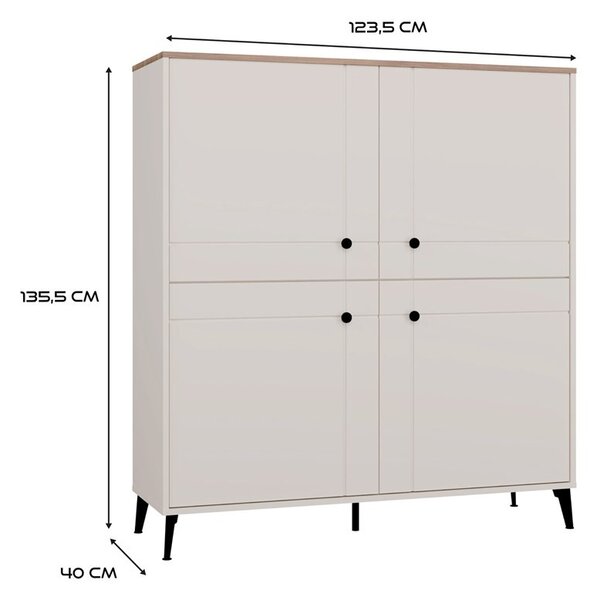 TP Living Komoda Point 123 cm dub Castello/kašmírová