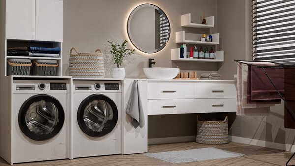 TP Living Koupelnová skříňka na pračku Pola 95 cm bílá