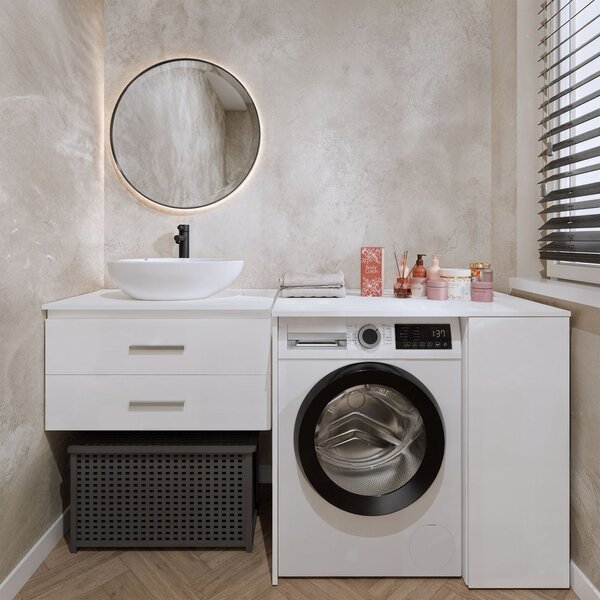 TP Living Koupelnová skříňka na pračku Pola 95 cm bílá