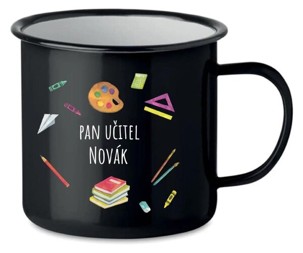 Personalizovaný retro plecháček pro paní učitelku/pana učitele (pomůcky)