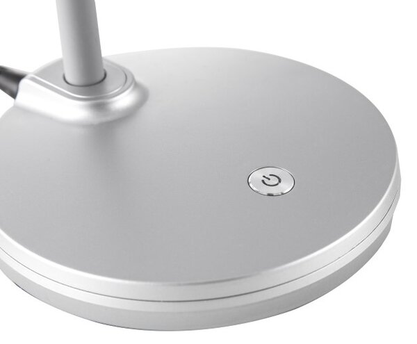 GLOBO 52290102 CARMEN stolní svítidlo LED 4,6W 300lm 3000K stříbrná, adapter incl., 3StepDIM