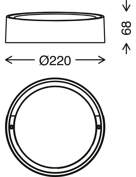 Briloner 3019-016 - LED Venkovní nástěnné svítidlo GENUA LED/18W/230V IP44 bílá