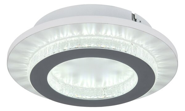 GLOBO 48042-12W JAYDEN stropní svítidlo D200mm LED 12W 1400/470lm 3000+4000+6500K bílá, křišťálový efekt