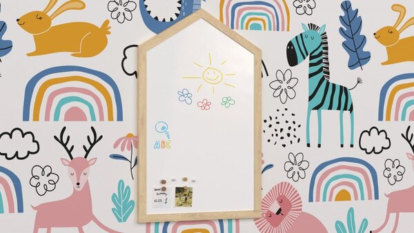 Allboards, bílá magnetická tabule - DOMEČEK,HMWHITE96D+MMG