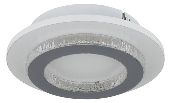 GLOBO 48042-12W JAYDEN stropní svítidlo D200mm LED 12W 1400/470lm 3000+4000+6500K bílá, křišťálový efekt