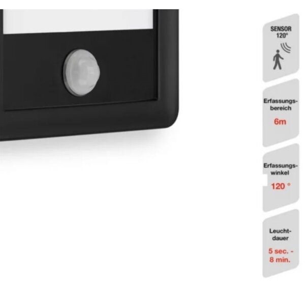 Telefunken 313905TF-LED Venkovní svítidlo se senzorem LED/16W/230V IP44