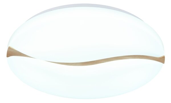 GLOBO 41790-18 LETICIA stropní svítidlo D330mm LED 24W 2860/1910lm 3000+4200+6000K bílá, dřevo