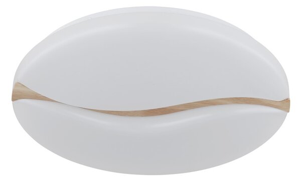 GLOBO 41790-18 LETICIA stropní svítidlo D330mm LED 24W 2860/1910lm 3000+4200+6000K bílá, dřevo