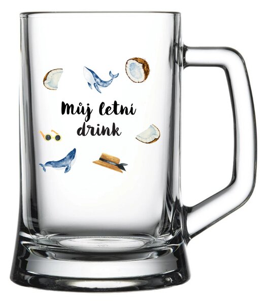 Personalizovaná pivní sklenice s letním mixem