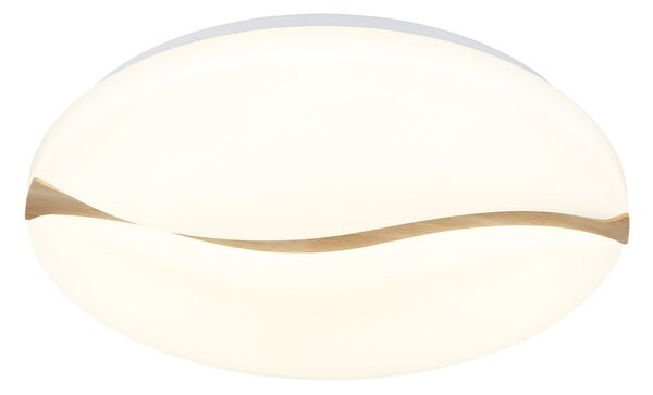 GLOBO 41790-18 LETICIA stropní svítidlo D330mm LED 24W 2860/1910lm 3000+4200+6000K bílá, dřevo