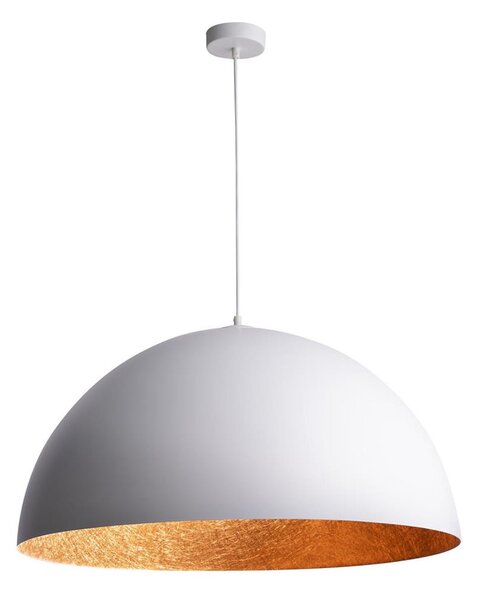 Lustr na lanku SFERA 1xE27/60W/230V pr. 35 cm bílá/měděná