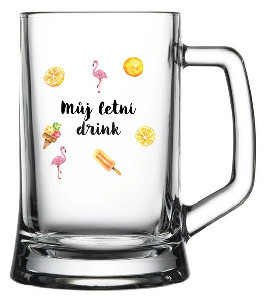 Personalizovaná pivní sklenice s letním mixem