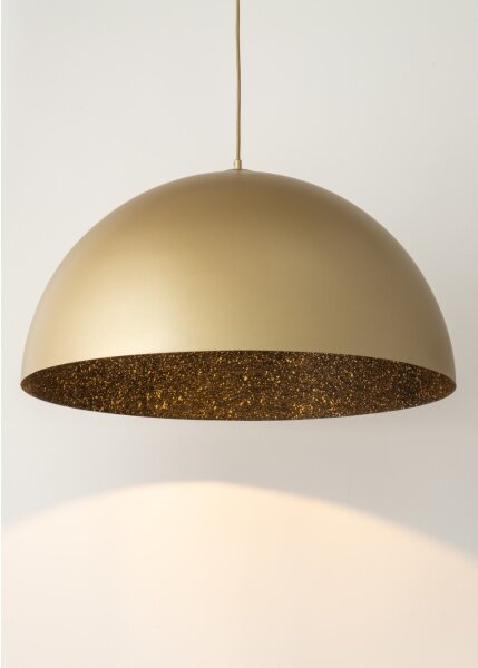 Lustr na lanku SFERA 1xE27/60W/230V pr. 35 cm zlatá/černá