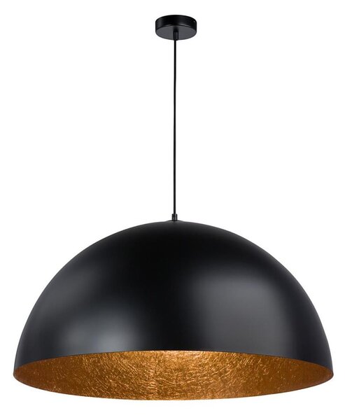 Lustr na lanku SFERA 1xE27/60W/230V pr. 35 cm černá/měděná