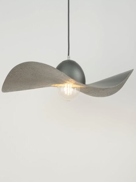 Lustr na lanku KAPELLO 1xE27/60W/230V pr. 55 cm šedá/stříbrná