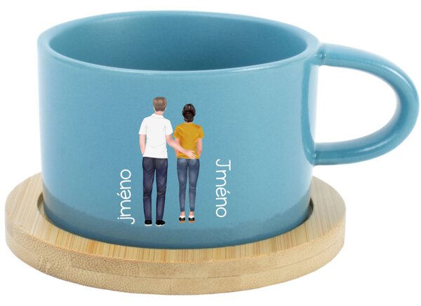 Personalizovaný keramický hrníček "MAKRONKA" s párem