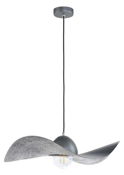 Lustr na lanku KAPELLO 1xE27/60W/230V pr. 55 cm šedá/stříbrná