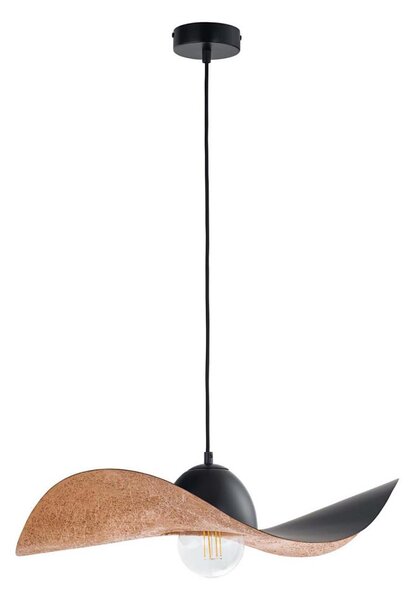 Lustr na lanku KAPELLO 1xE27/60W/230V pr. 55 cm černá/měděná