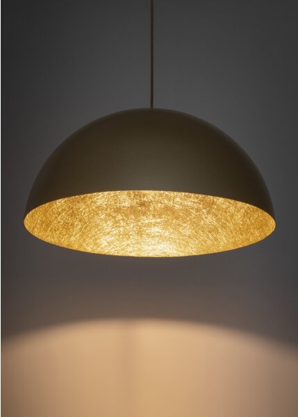 Lustr na lanku SFERA 1xE27/60W/230V pr. 35 cm zlatá