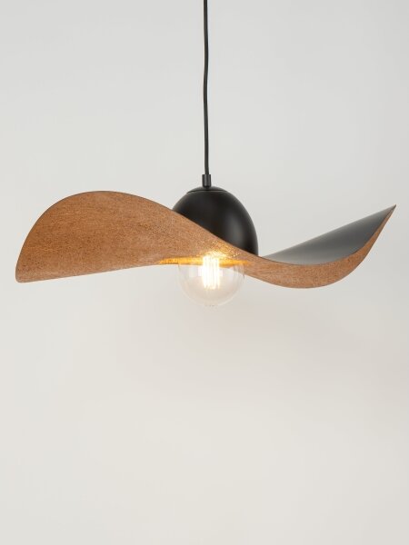 Lustr na lanku KAPELLO 1xE27/60W/230V pr. 55 cm černá/měděná