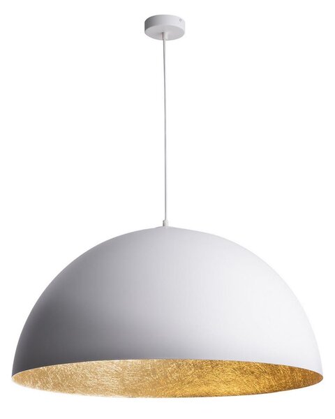 Lustr na lanku SFERA 1xE27/60W/230V pr. 35 cm bílá/zlatá