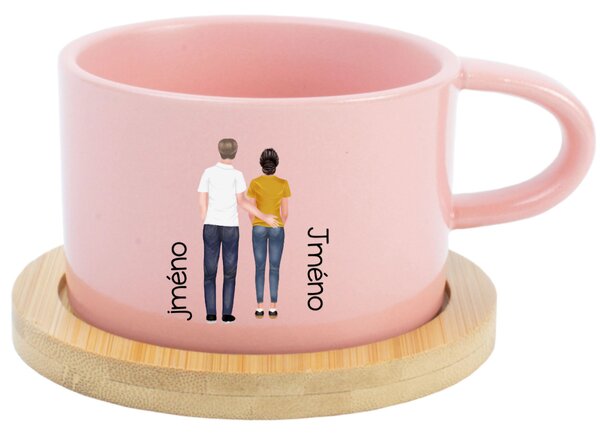 Personalizovaný keramický hrníček "MAKRONKA" s párem