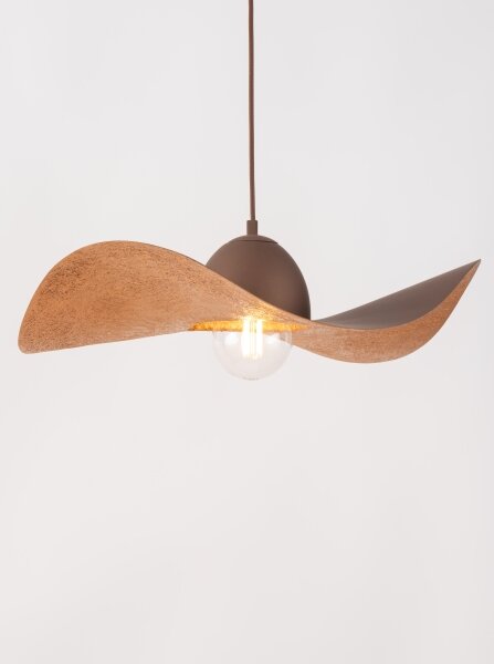 Lustr na lanku KAPELLO 1xE27/60W/230V pr. 55 cm hnědá/měděná