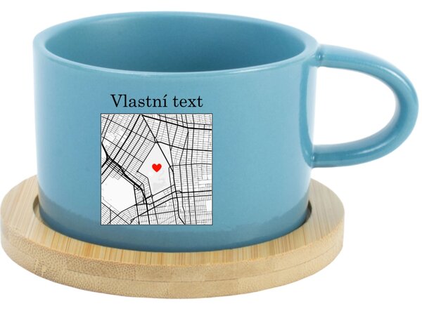Personalizovaný keramický hrníček "MAKRONKA" s mapou