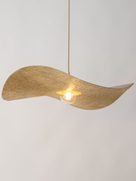 Lustr na lanku KAPELLO 1xE27/60W/230V pr. 76 cm zlatá